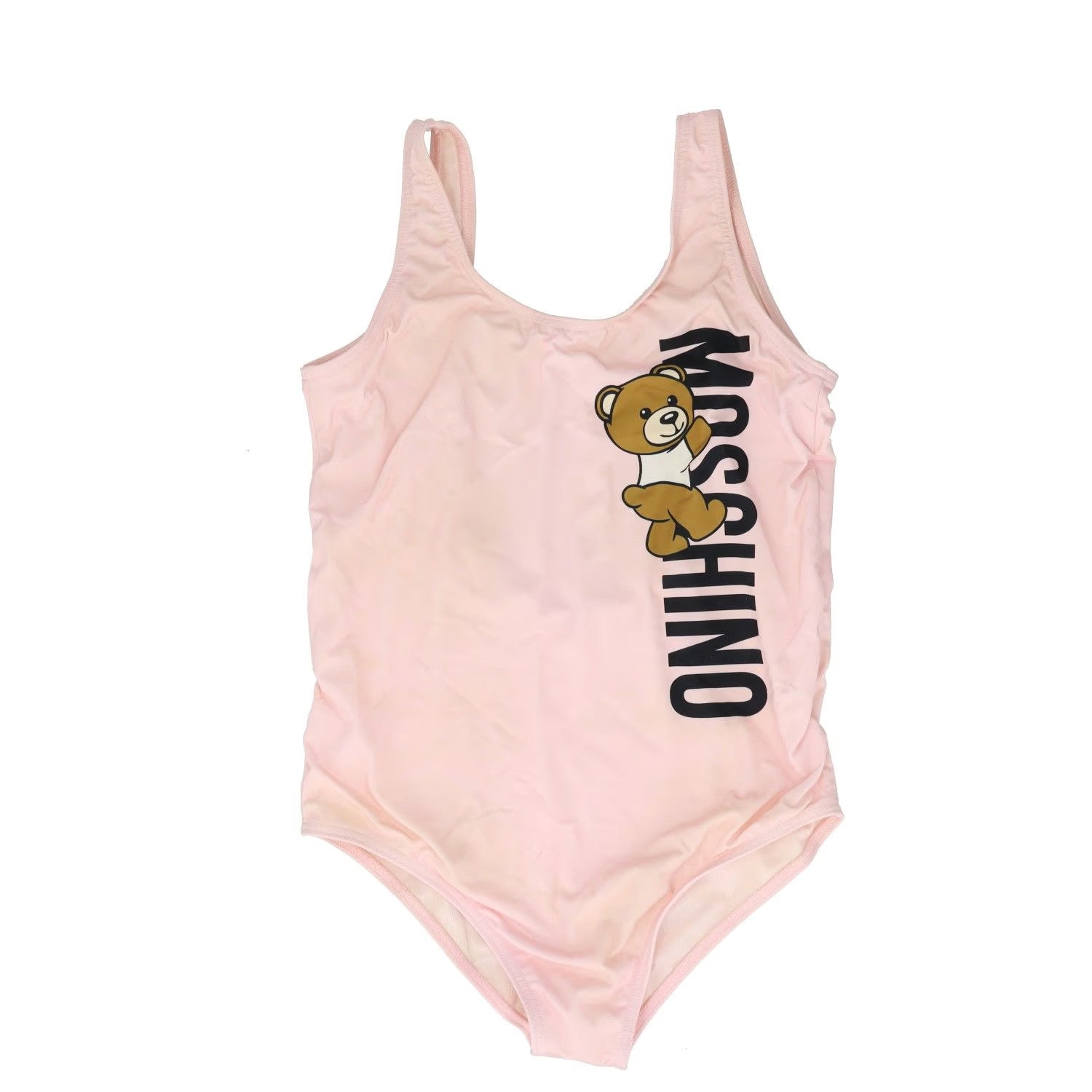 MOSCHINO KIDS Girls Climbing Toy Swimsuit Pink One Piece Logo  Years RRP 88