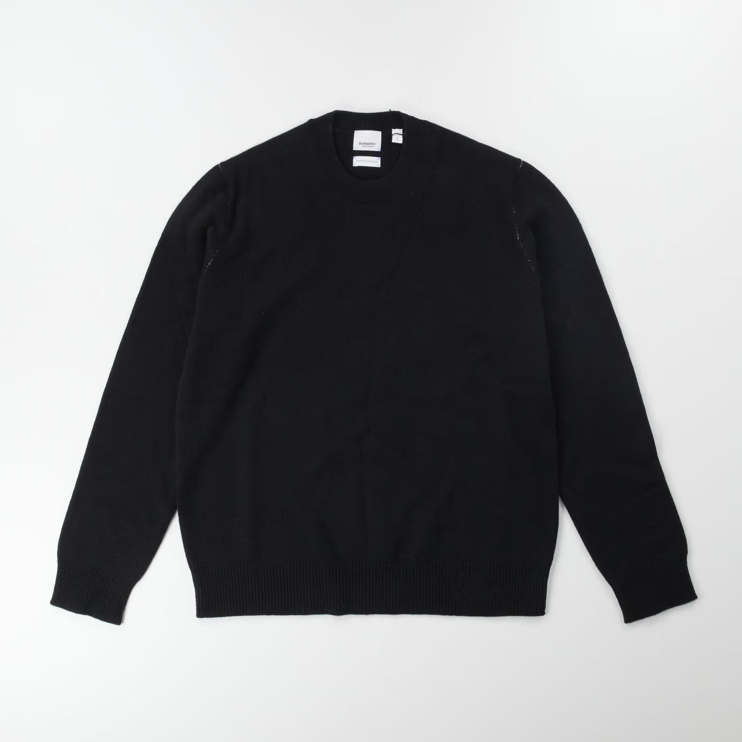 BURBERRY Womens Millfield Jumper EKD Black Crew Neck Pullover LS Size L RRP 950
