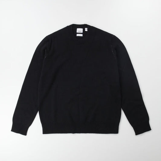BURBERRY Womens Millfield Jumper EKD Black Crew Neck Pullover LS Size L RRP 950