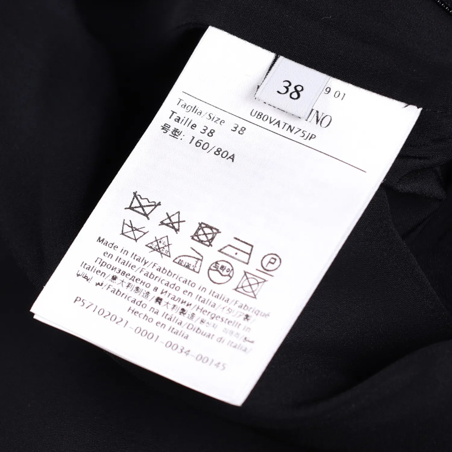 Valentino Womens Midi Dress Black Zip Long Sleeve Round Neck Size 38 RRP 1800 — View 8