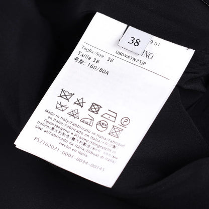 Valentino Womens Midi Dress Black Zip Long Sleeve Round Neck Size 38 RRP 1800 — View 8