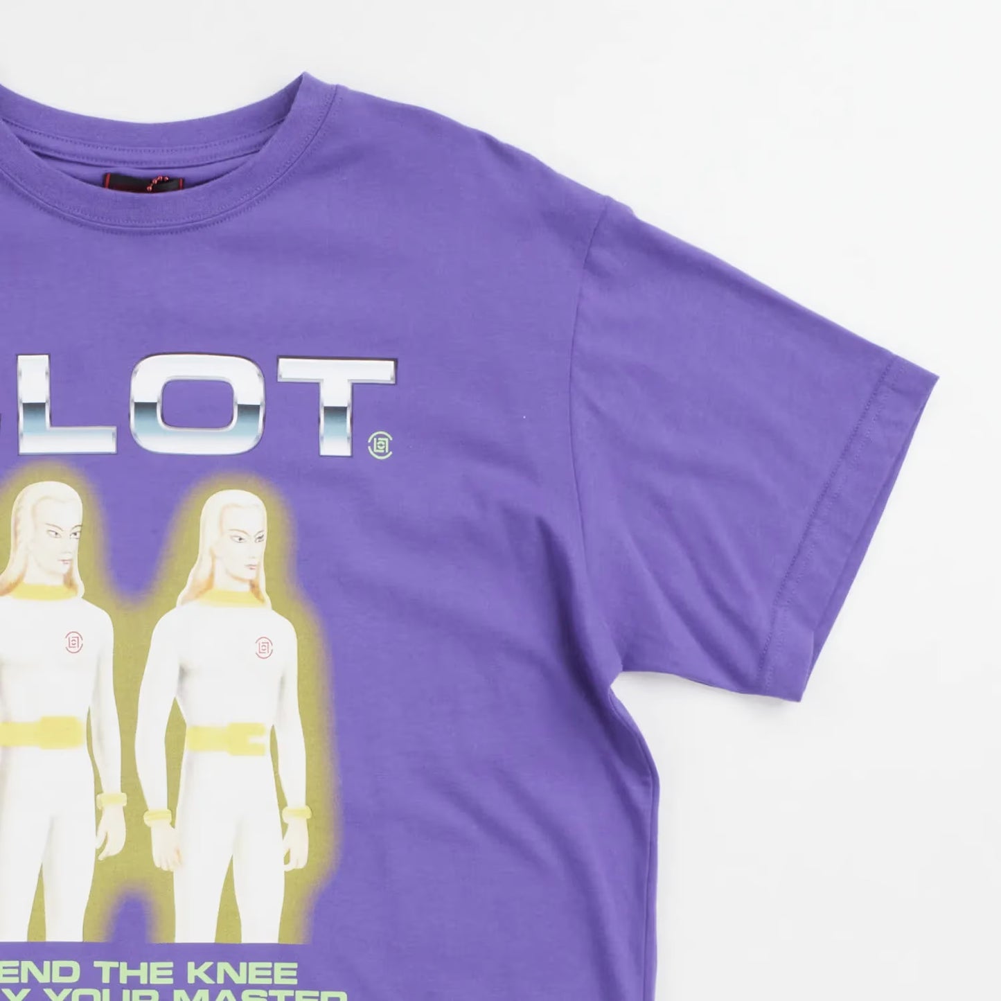 Clot Mens Obey Your Master T-Shirt Purple Cotton Graphic Crew Neck S RRP 75 — View 4