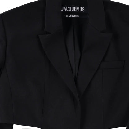 JACQUEMUS Womens La Robe Bari Long Sleeve Side Mini Dress Black 38 RRP 830 — View 6