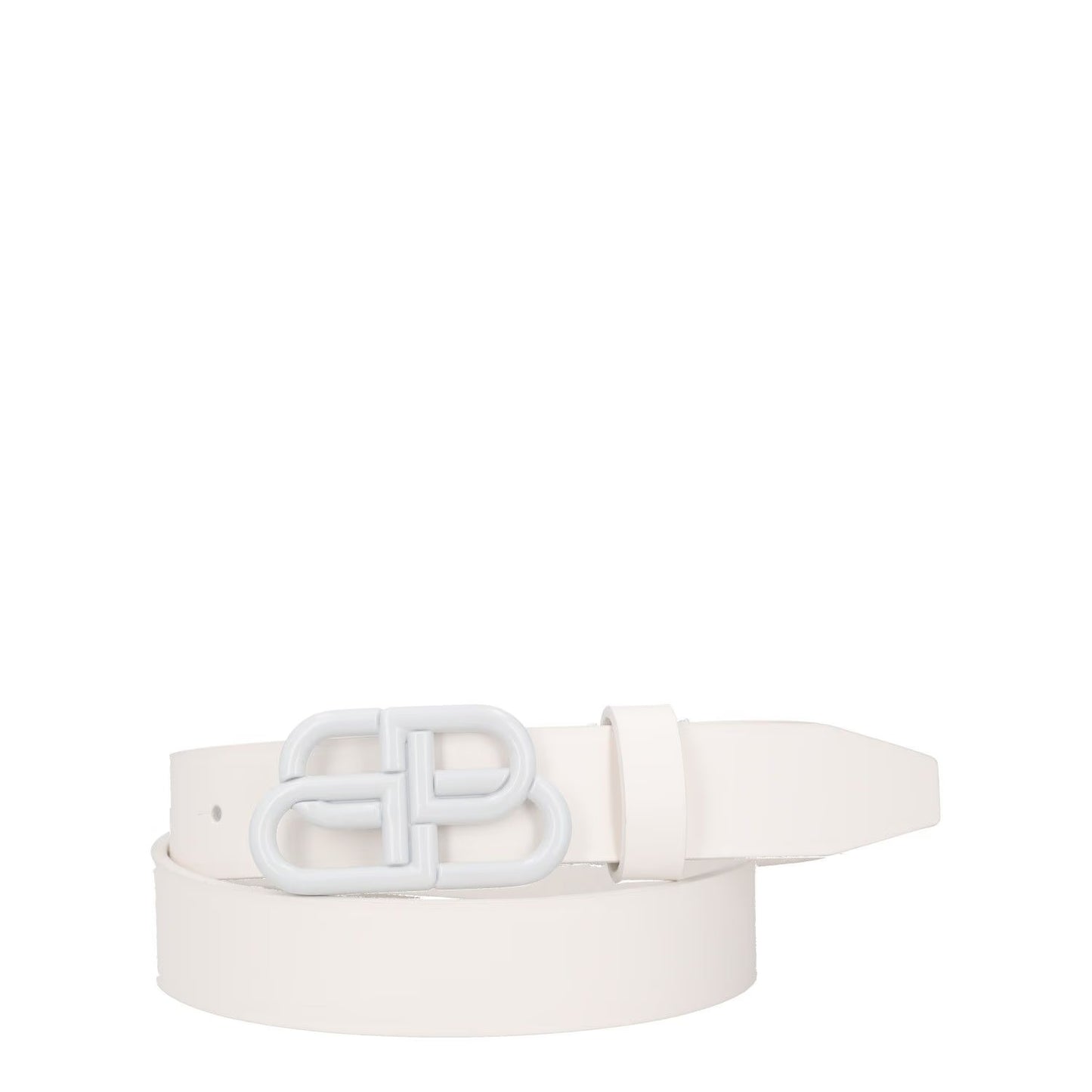 BALENCIAGA Womens Belt White Leather White Buckle Regular Width Size 85 RRP 360