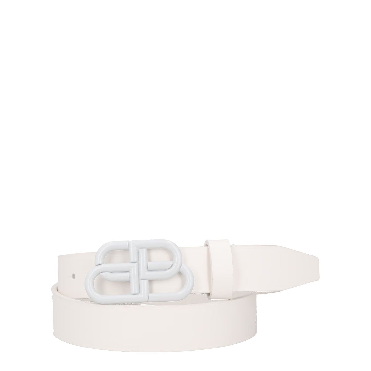 BALENCIAGA Womens Belt White Leather White Buckle Regular Width Size 85 RRP 360