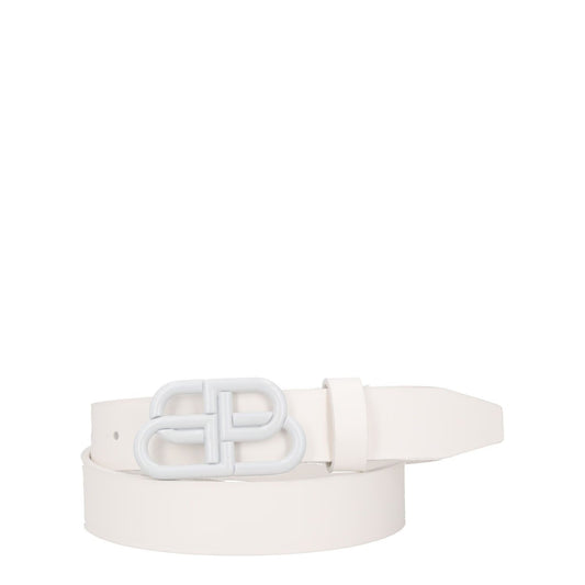 BALENCIAGA Womens Belt White Leather White Buckle Regular Width Size 85 RRP 360
