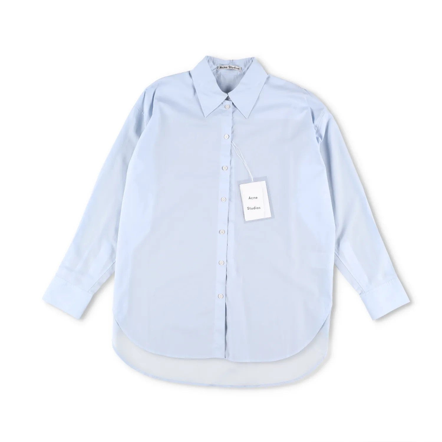 ACNE STUDIOS Womens Shirt Button-Up Collared Long Sleeve Blue Cotton 38 RRP 325 — View 5