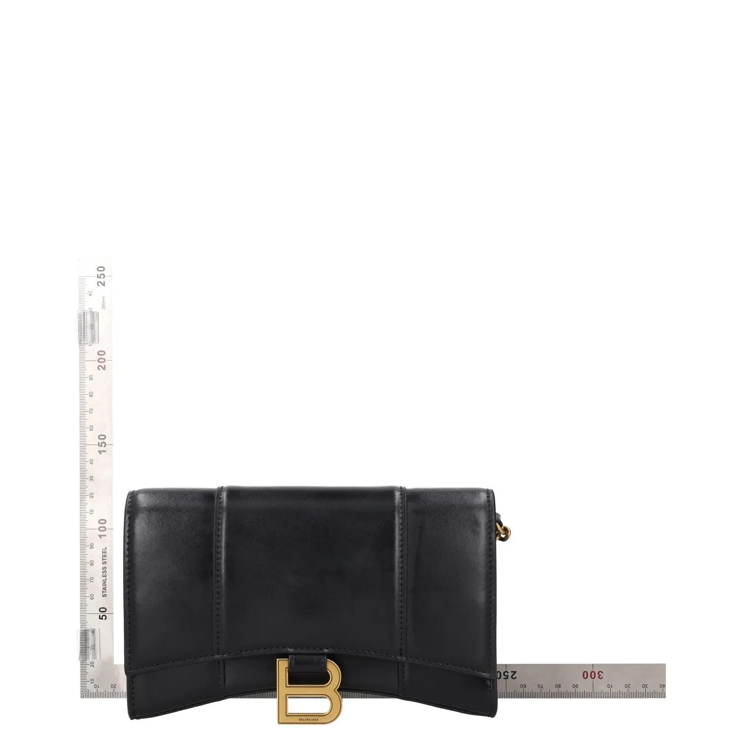 BALENCIAGA Womens Shoulder Bag Black Leather Gold Hardware Size XS RRP 1250 — View 5