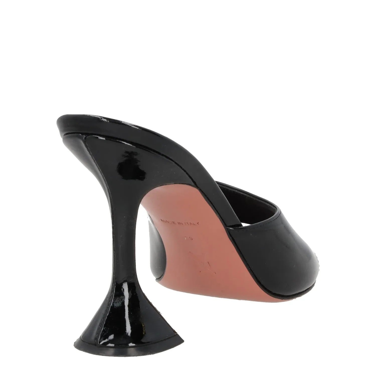 AMINA Womens Lupita 95 High Heel Open Toe Mule Leather Black Sandals UK 6 RRP540 — View 6