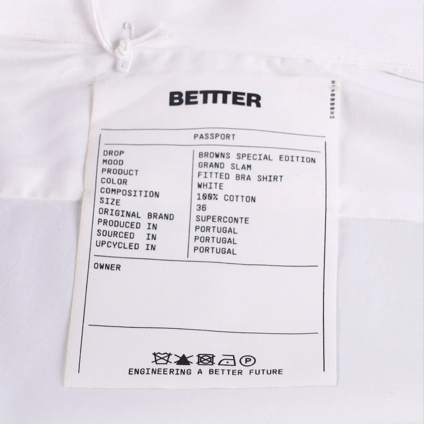 BETTTER Womens Fitted Bra Shirt White Basic Button-Up White Size S RRP 530 — View 8