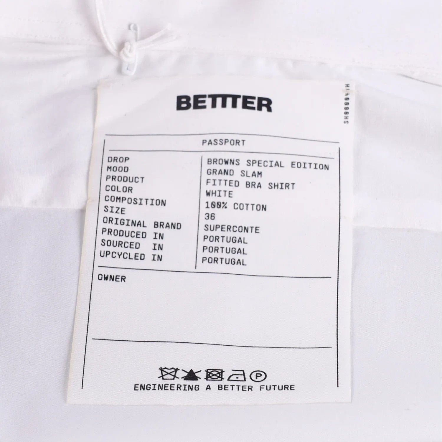 BETTTER Womens Fitted Bra Shirt White Basic Button-Up White Size S RRP 530 — View 8