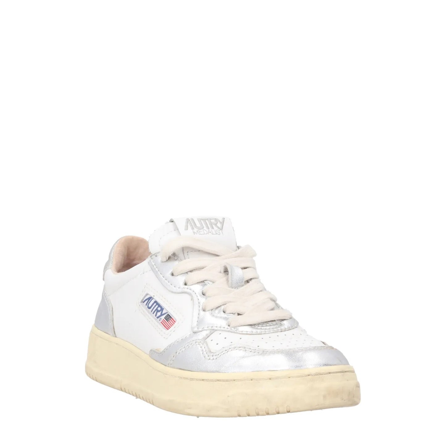 AUTRY Womens Medalist  Bicolour White Leather Low Top Sneaker EU 35 RRP 190 — View 2