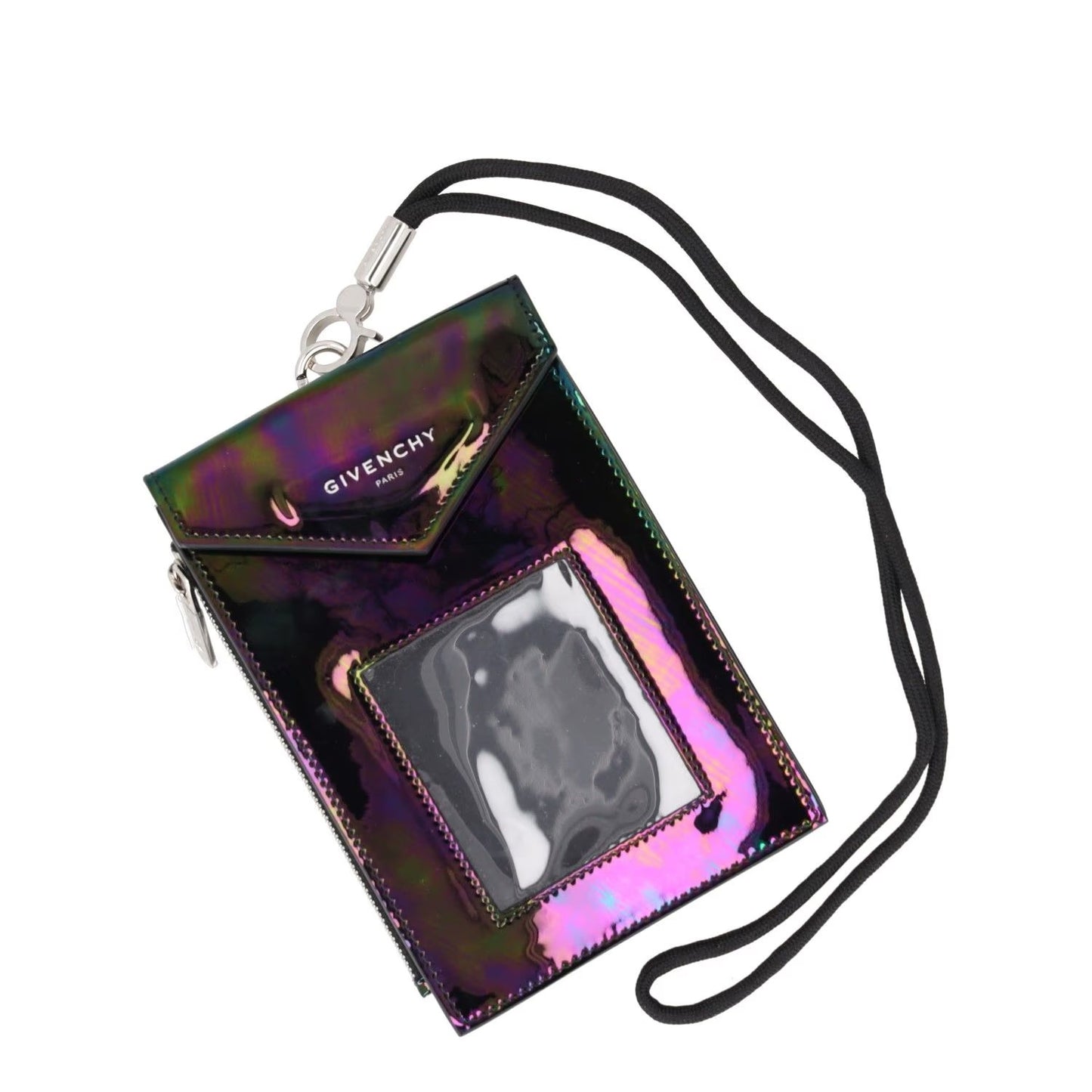 GIVENCHY Womens Purple Leather Wallet with Logo Accent One Size RRP 670