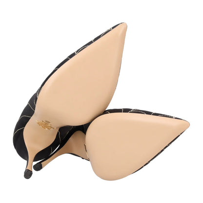 CHARLOTTE OLYMPIA Womens Bacall Pump Satin Court Shoes Black UK 8 RRP 615 — View 8