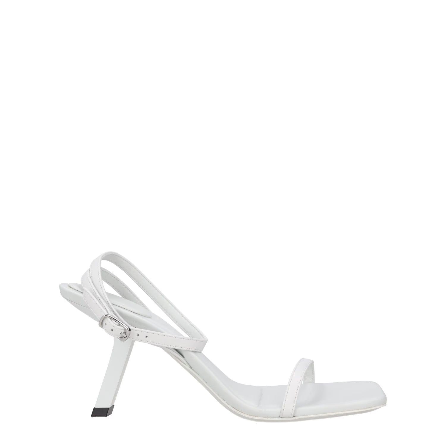 BALENCIAGA Womens Slingback Stiletto Heels White Leather Size UK 9 RRP 625