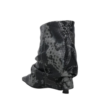 ATTICO Women Juno Leather Ankle Boot Multicolour Slip On Kitten Heel UK7 RRP1328 — View 5