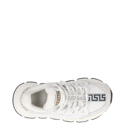 VERSACE Boys Trainers White Leather Low Top Lace Up Chunky EU 27 RRP 200 — View 7