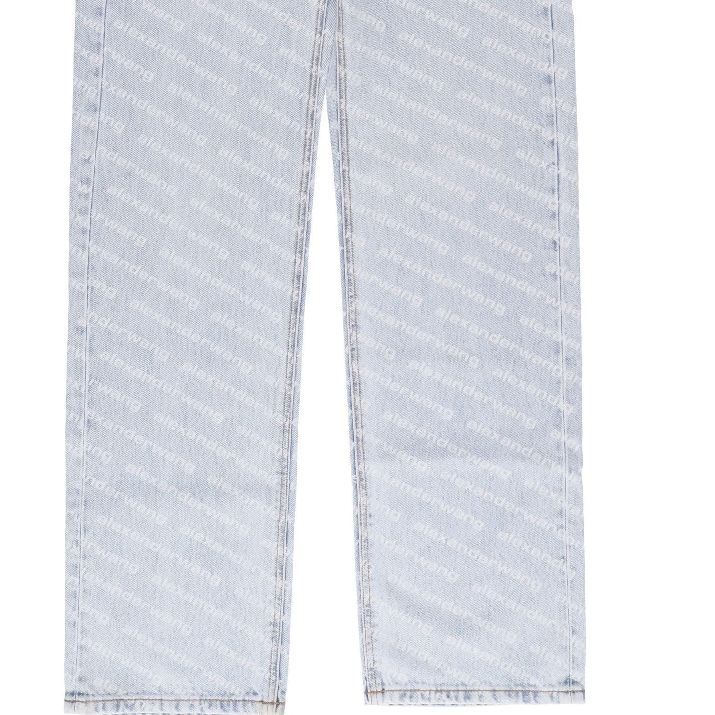 ALEXANDER WANG Womens Ez Mid Rise Relaxed Stripe Pebble Bleach Jeans 26 RRP 515 — View 4