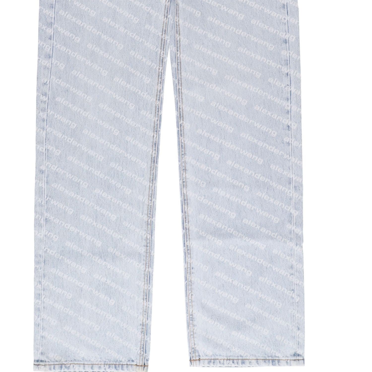 ALEXANDER WANG Womens Ez Mid Rise Relaxed Stripe Pebble Bleach Jeans 26 RRP 515 — View 4