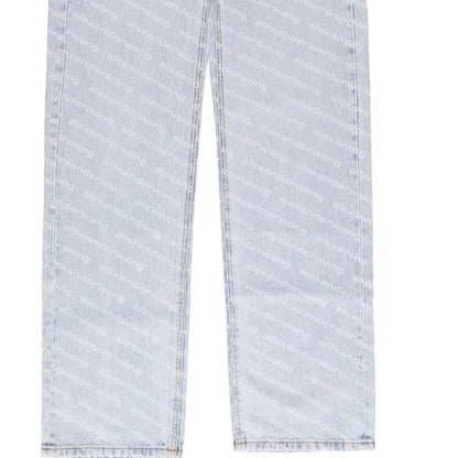 ALEXANDER WANG Womens Ez Mid Rise Relaxed Stripe Pebble Bleach Jeans 26 RRP 515 — View 4