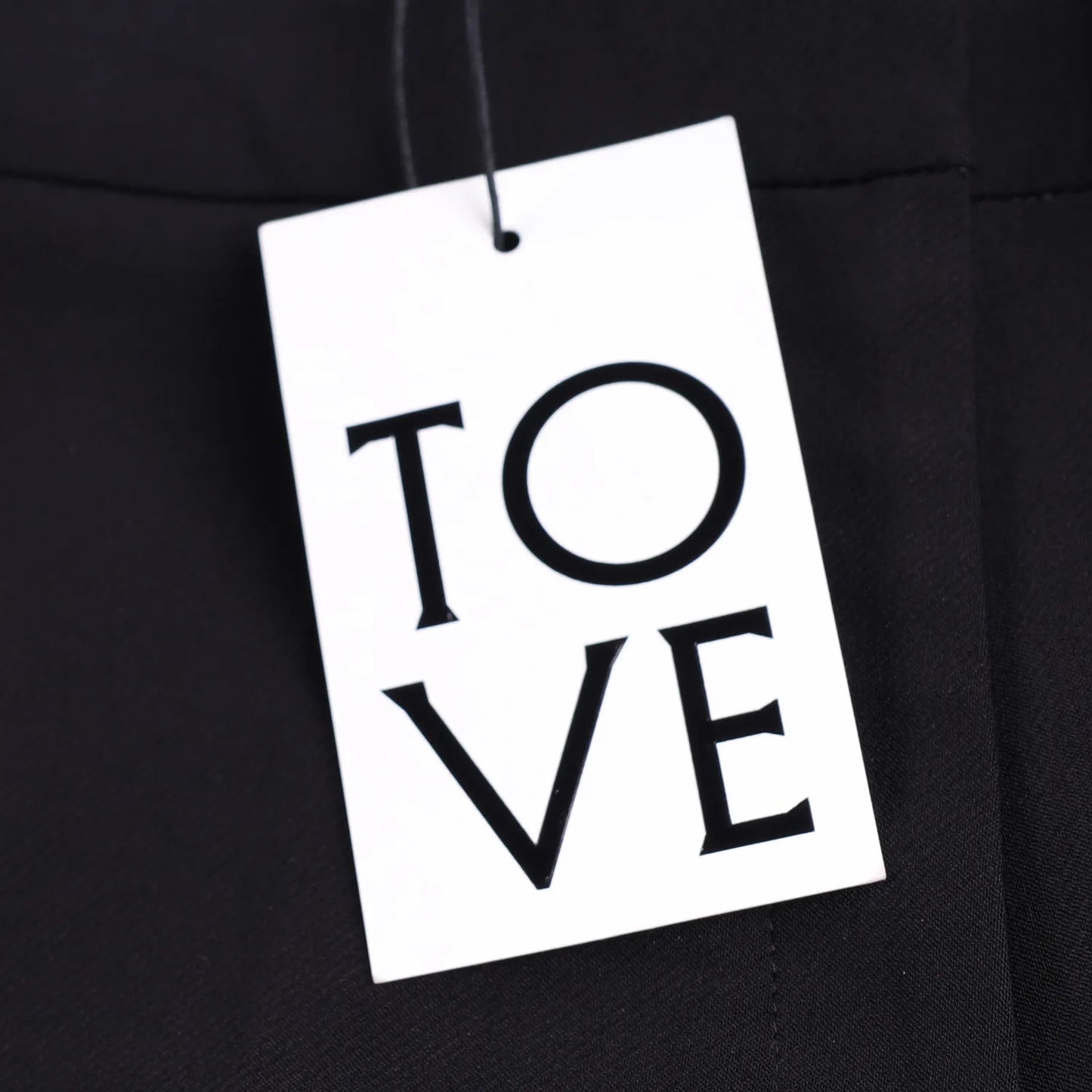 TOVE Womens Amie Tailored Trousers Slim Leg Black Pleated Flat Front 36 RRP 690 — View 9