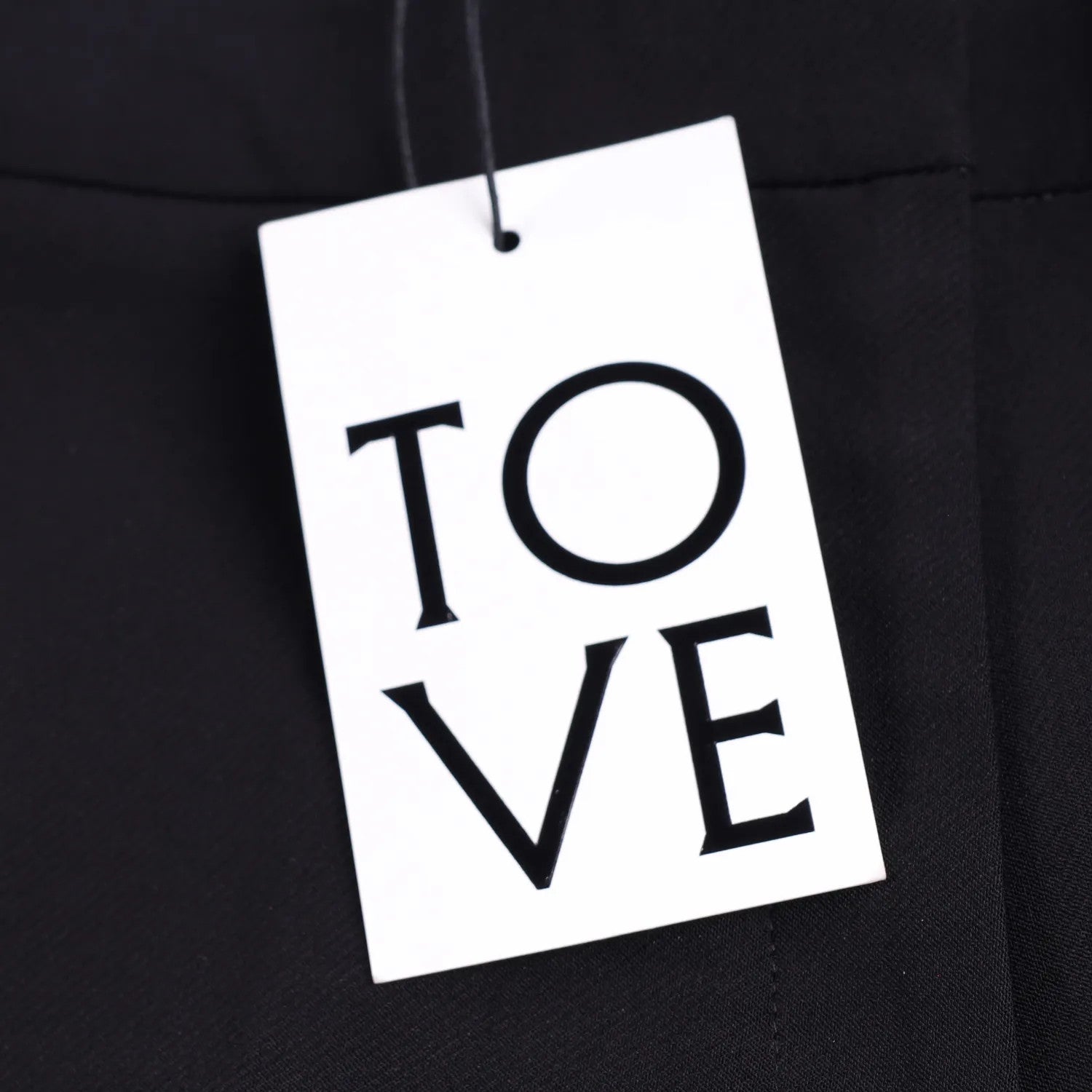 TOVE Womens Amie Tailored Trousers Slim Leg Black Pleated Flat Front 36 RRP 690 — View 9