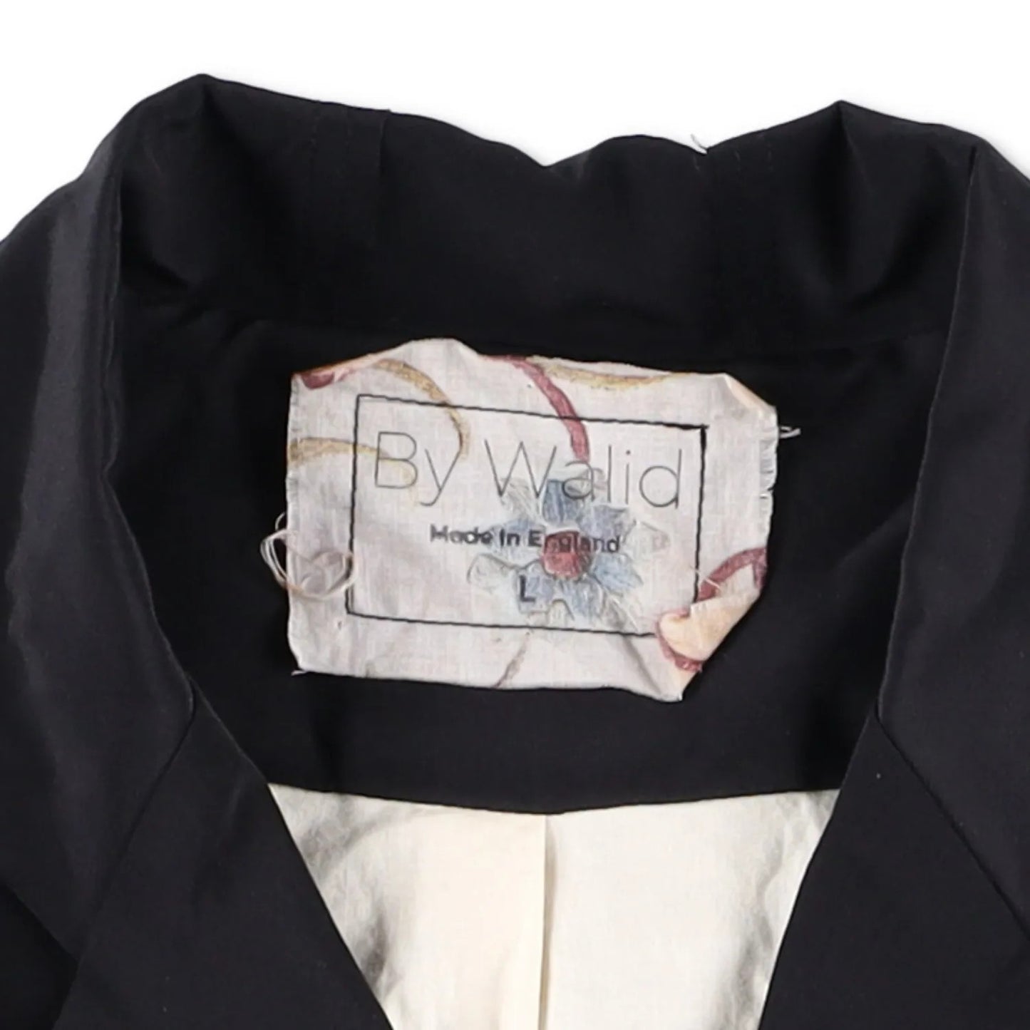 BY WALID Mens Collared Buttoned Black Blazer Silk Blend Size L RRP 1450 — View 7