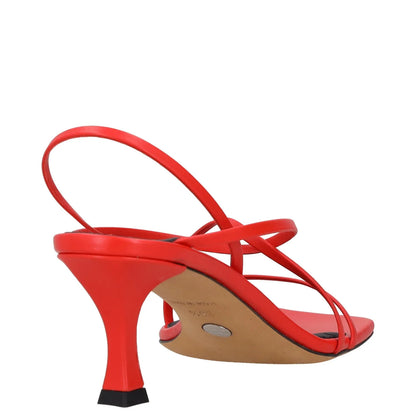 PROENZA SCHOULER Womens Square Strappy Sandals 60mm High Heel Red UK 3.5 RRP 475 — View 6