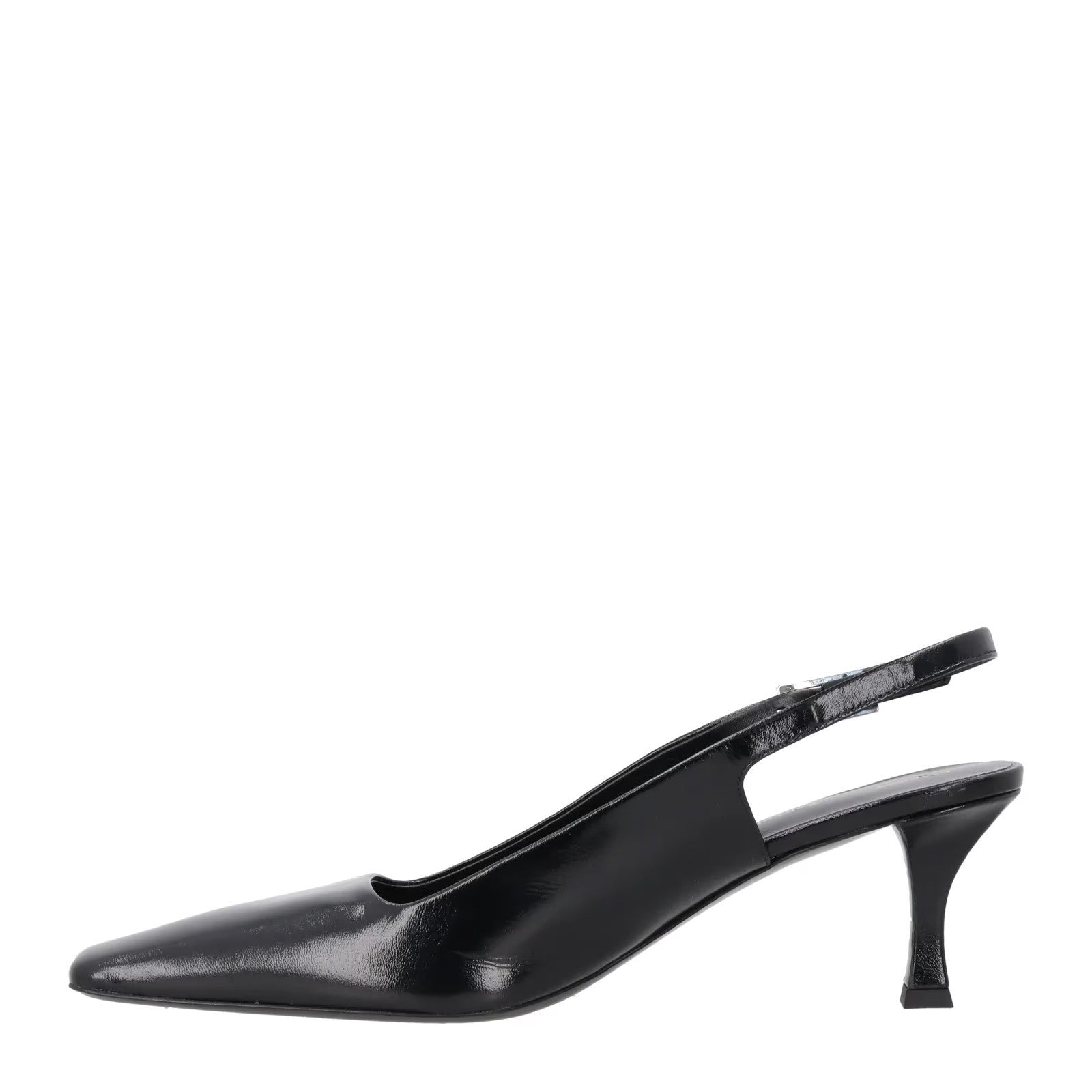 PROENZA SCHOULER Womens Kitten Heel Strap Silver Buckle Leather Black UK7 RRP598 — View 4