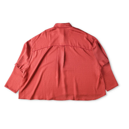 SLEEPER Womens Pastelle Oversized Jacquard Shirt Burgundy L - XL RRP 232 — View 9