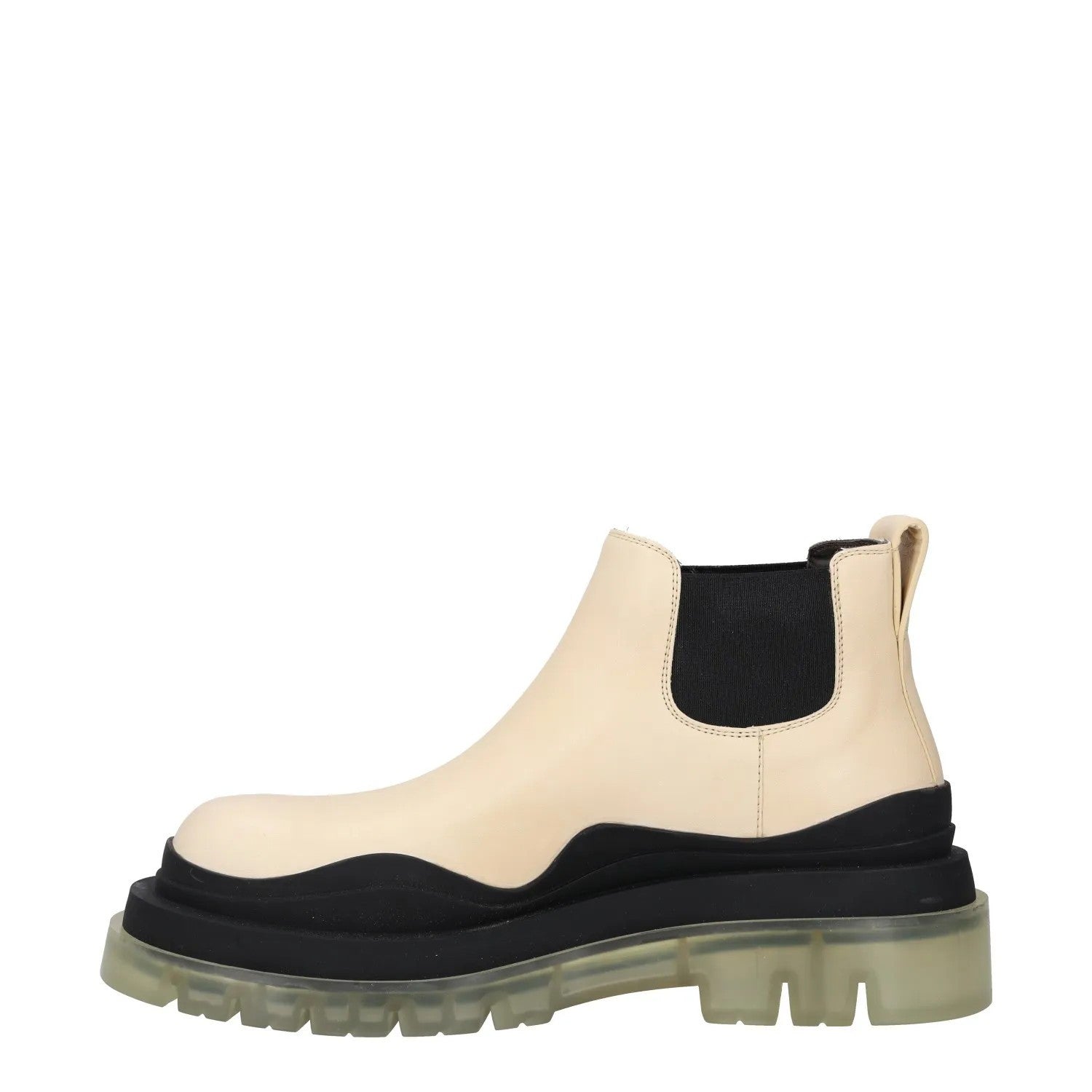 BOTTEGA VENETA Womens Chelsea Boot Beige Black Leather Mid Heel UK 7 RRP 1080 — View 4