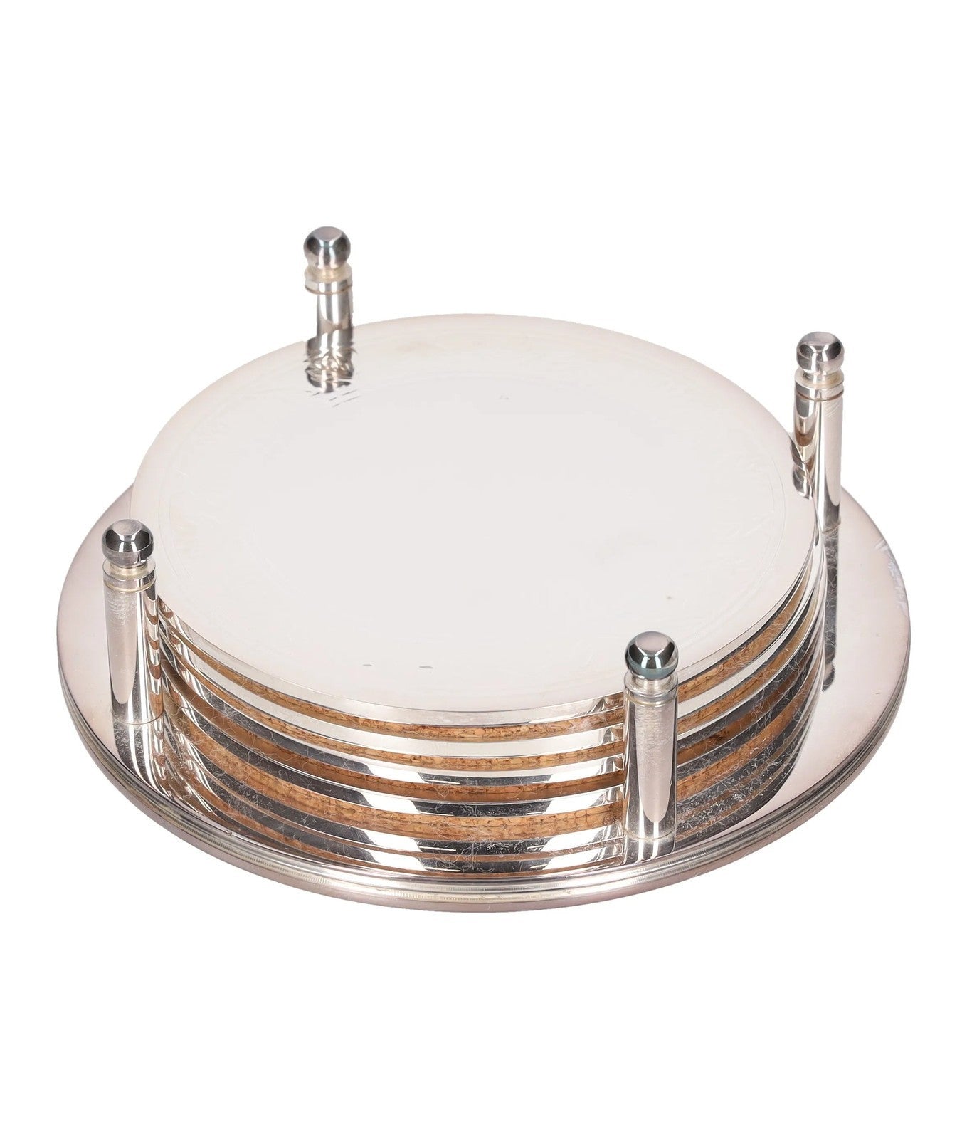 SOHO HOME Rochester Engraved Silver Coasters Set Of 4 Stainless Steel OS RRP 125 — View 5