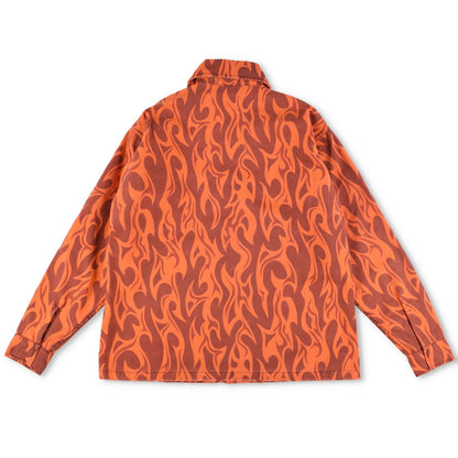 ERL Unisex Canvas Jacket Woven Orange Button Graphic Print Long Sleeve XS RRP450 — View 9