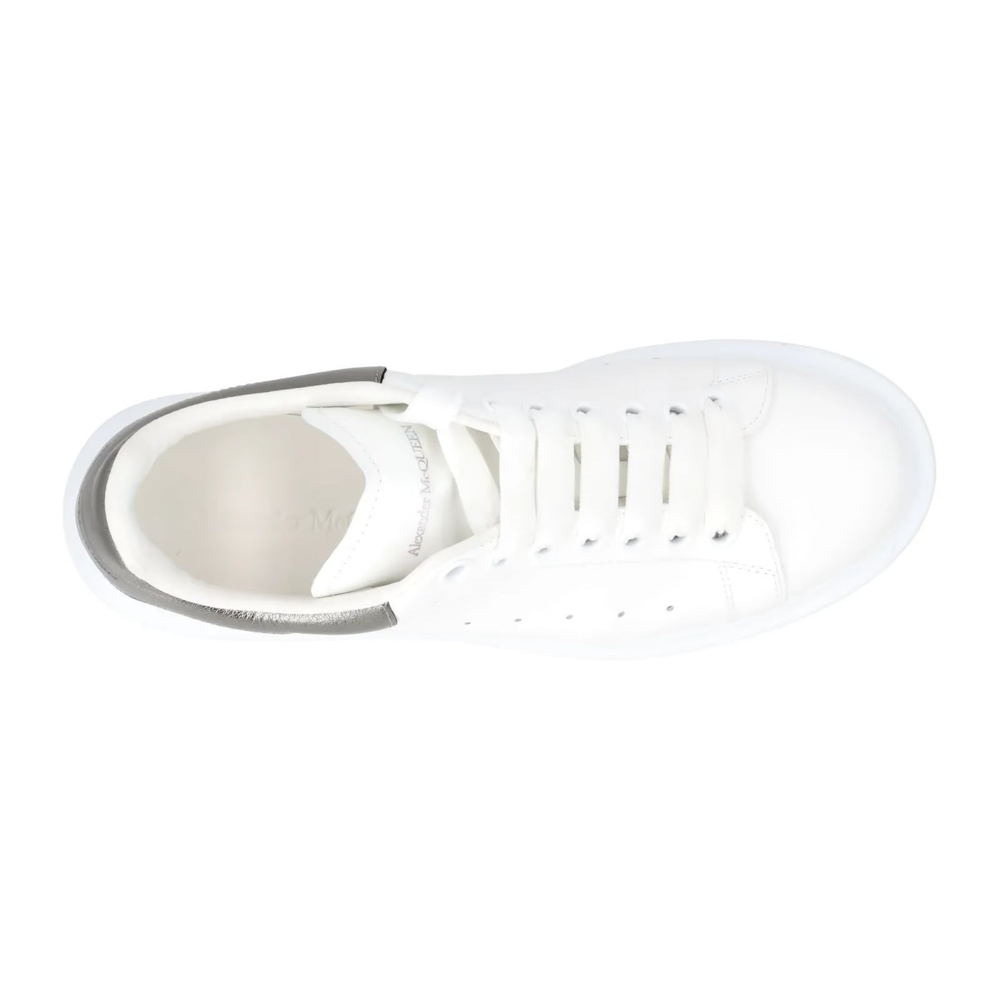 ALEXANDER MCQUEEN Womens Sneakers White Leather Low Top Lace Up EU 35.5 RRP 450 — View 7