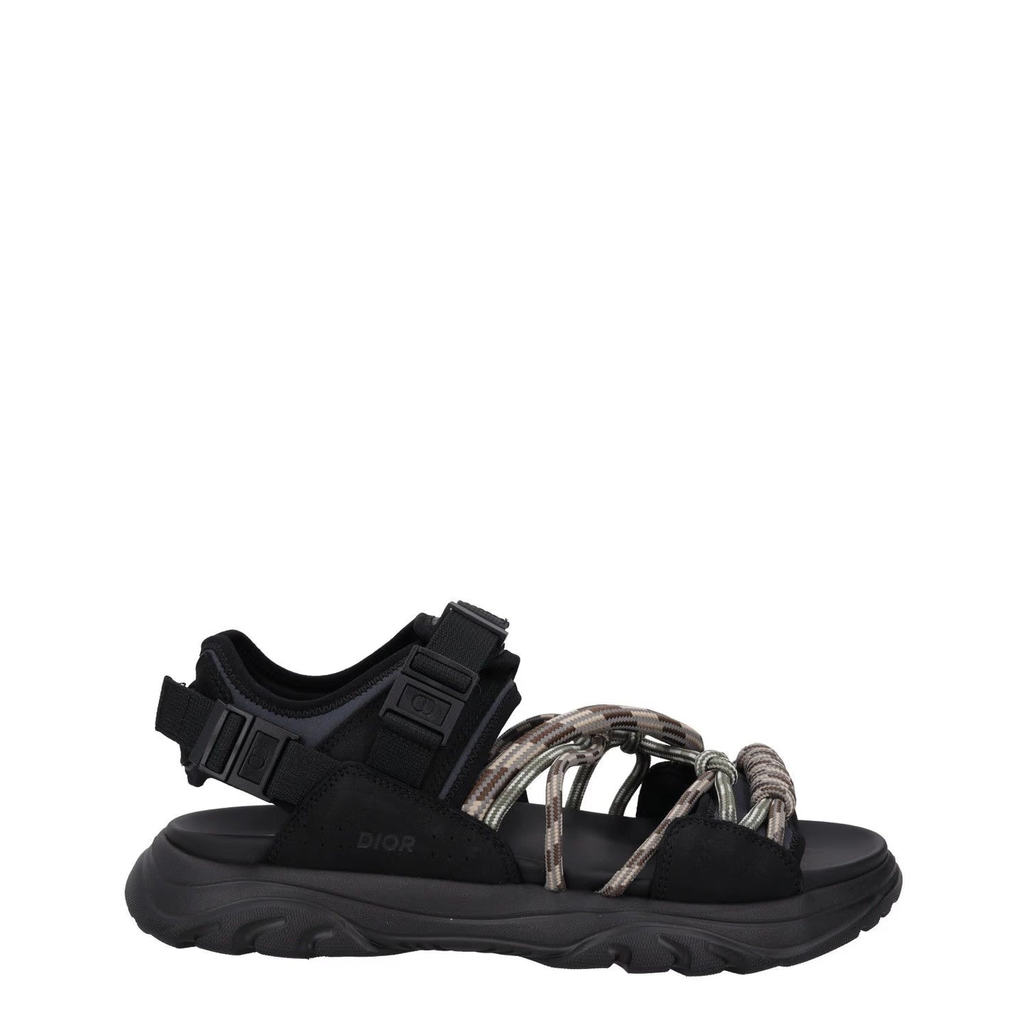 DIOR HOMME Mens H Town Sandals Rope Black Flat Strappy Open Toe UK 5 RRP 770