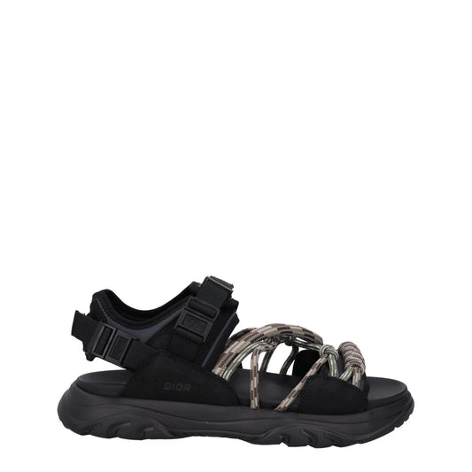 DIOR HOMME Mens H Town Sandals Rope Black Flat Strappy Open Toe UK 5 RRP 770
