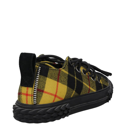 GIUSEPPE ZANOTTI Womens Trainers Yellow Synthetic Checkered Low Top UK 3 RRP 400 — View 6