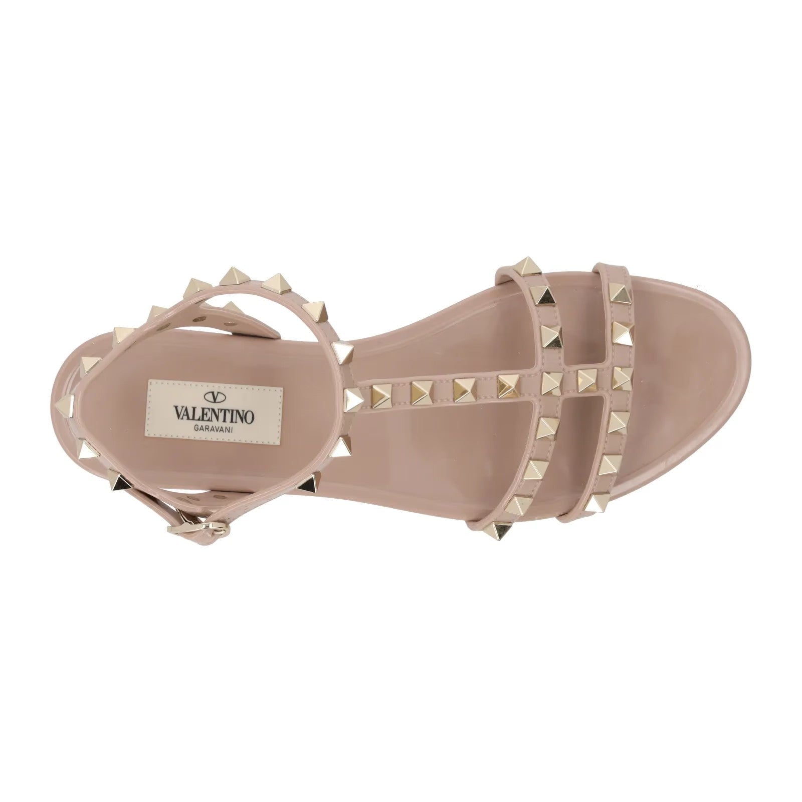 VALENTINO Womens Rockstud Flat Sandal Beige Rubber Sole Open Toe EU 36 RRP 410 — View 7