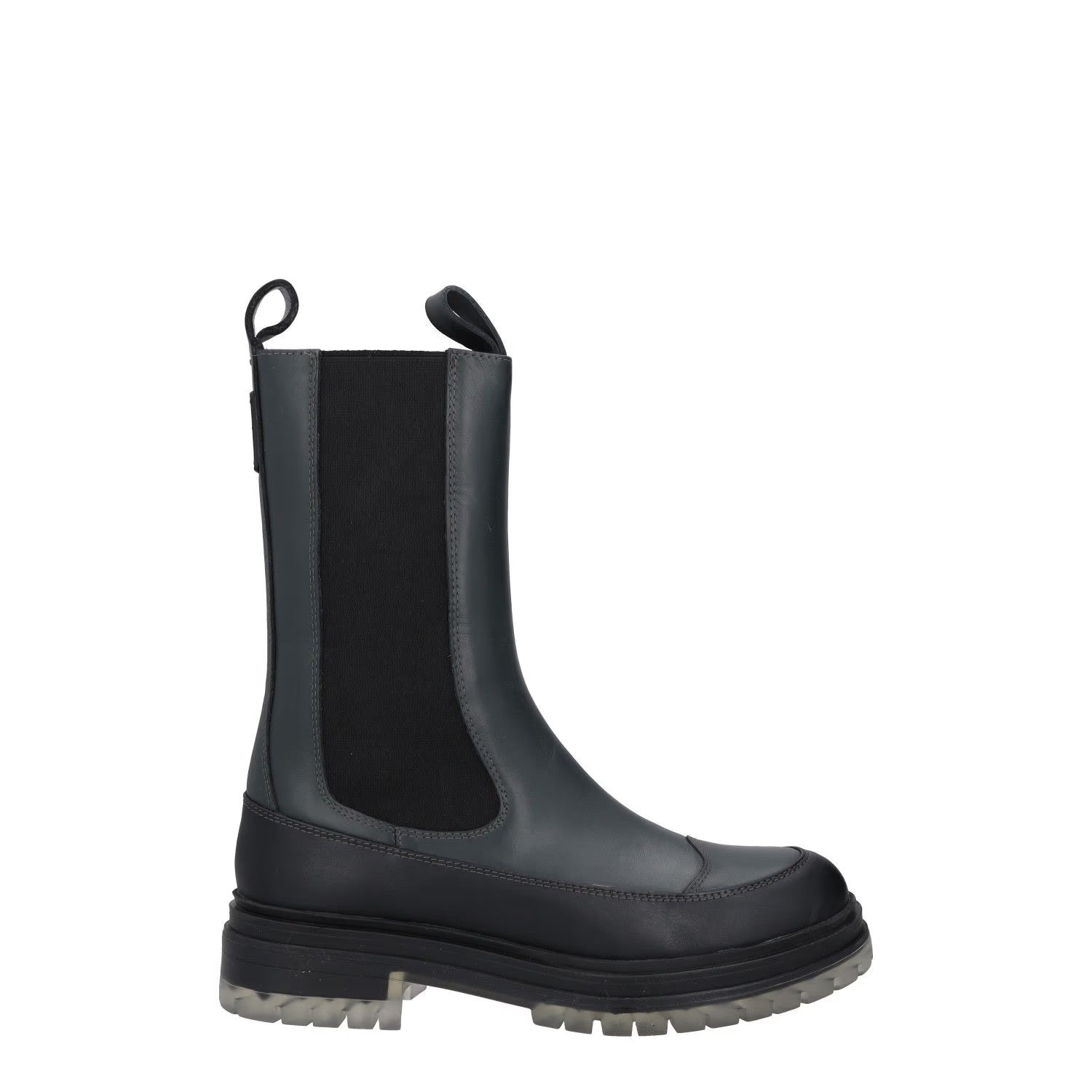 HAVVA MUSTAFA Womens Chelsea Platform High Boots Green Leather UK 5 RRP 300