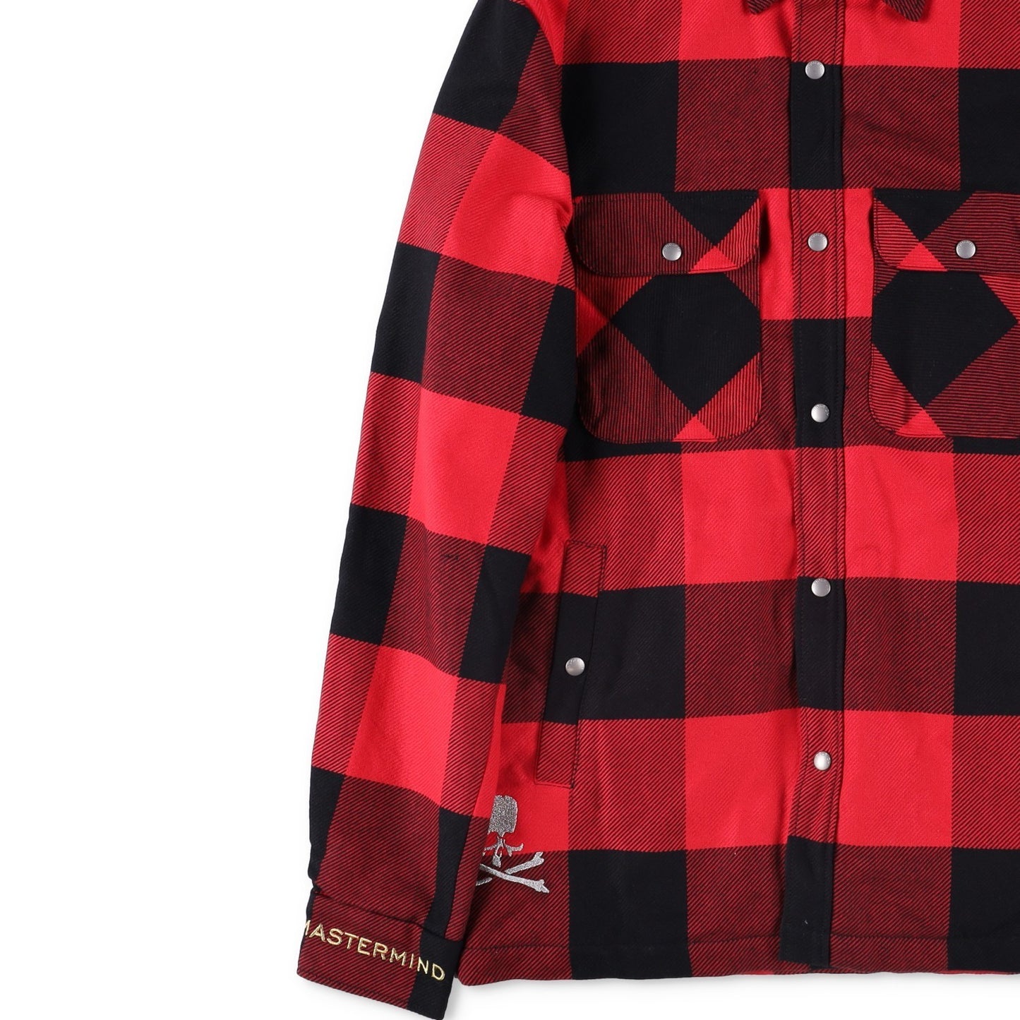 WOOLRICH X MASTERMIND Japan Buffalo Checked Jacket Red Cotton S/XS  RRP750 — View 6