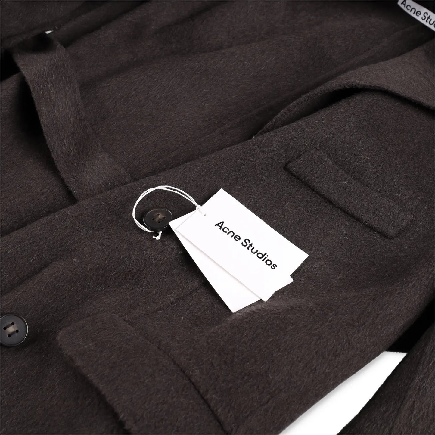 ACNE STUDIOS Womens Onessa Overcoat Neck Long Sleeve Knee Length Grey 42 RRP1225 — View 6