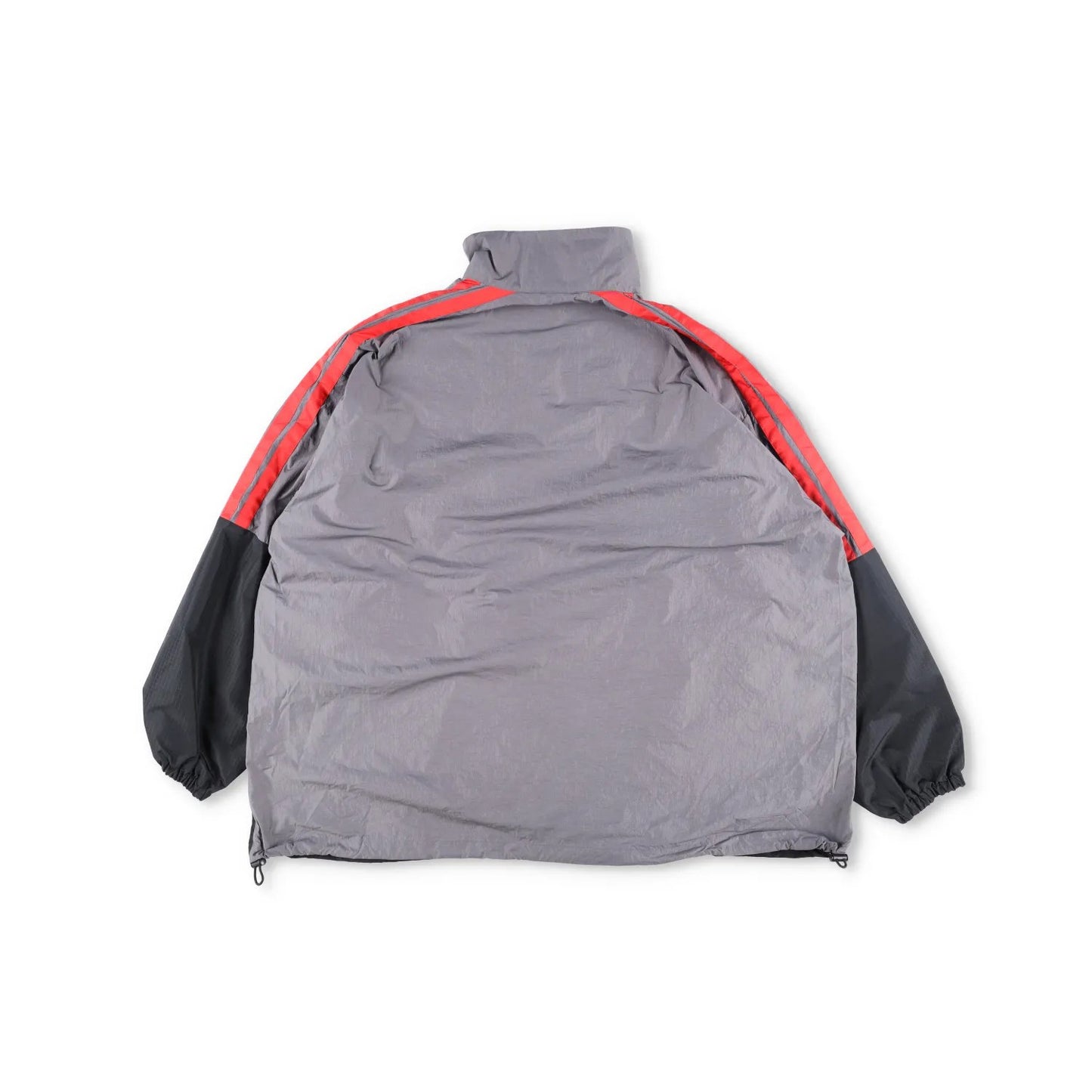 BALENCIAGA Mens Track Jacket Grey Black Windbreaker Stand-Up Collar 48 RRP 1500 — View 7