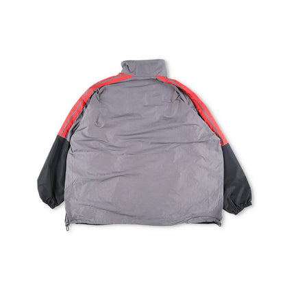 BALENCIAGA Mens Track Jacket Grey Black Windbreaker Stand-Up Collar 48 RRP 1500 — View 7