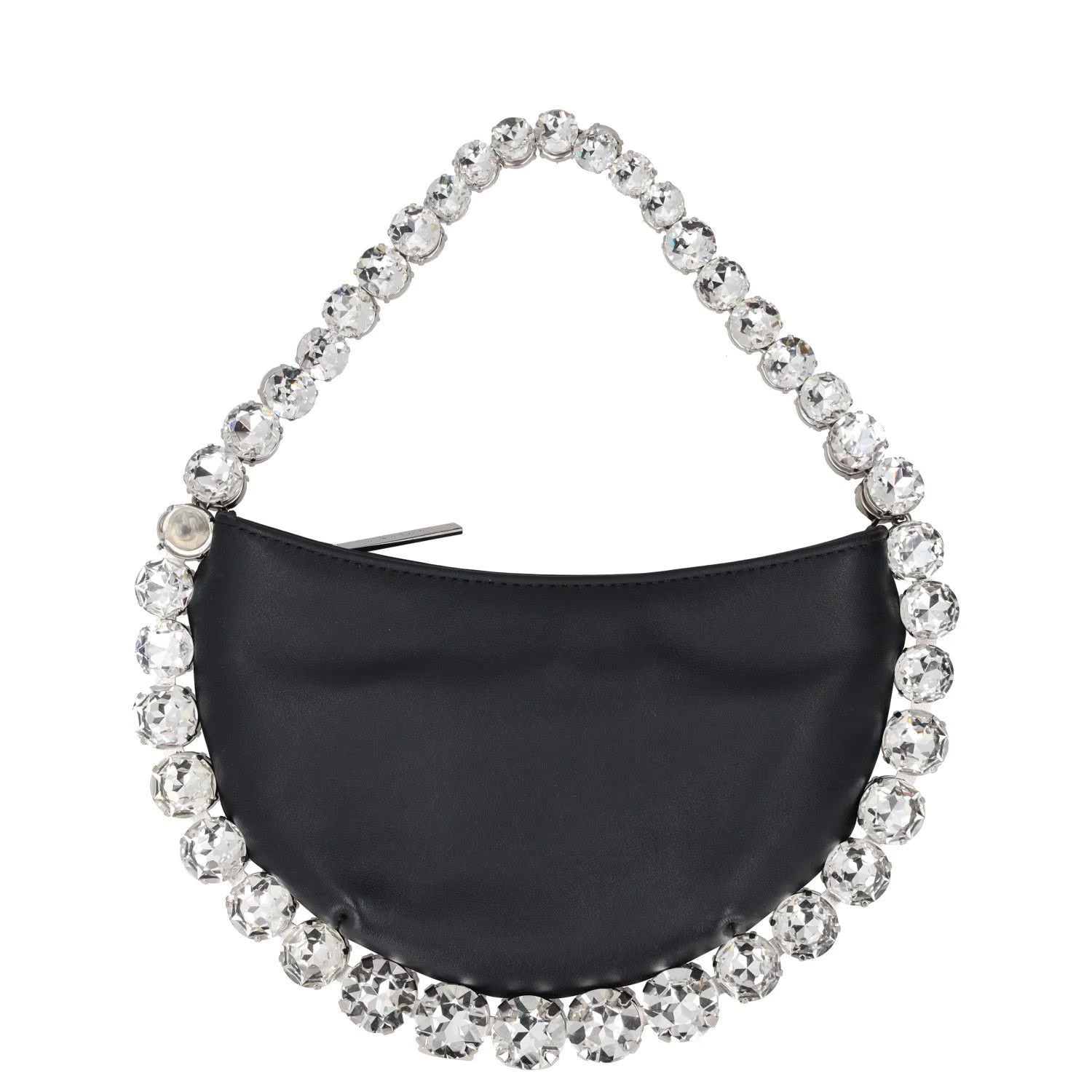 L'Alingi Womens Top Handle Bag Black Leather Silver Handle Size S RRP 800