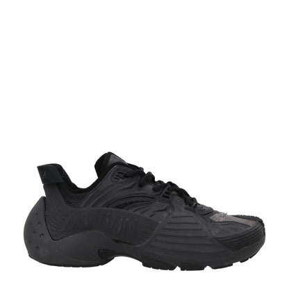 LANVIN Womens Flash-X Sneaker Black Polyurethane Moulded Sole Low Top UK4 RRP630