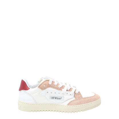 OFF WHITE Womens 5.0 Sneakers Leather Low Tops White Red Lace Up EU 39 RRP 450