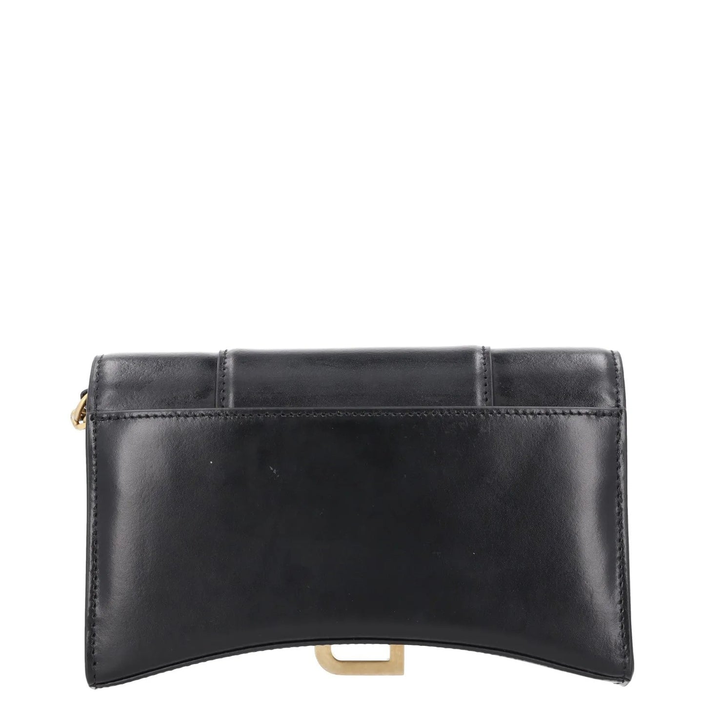 BALENCIAGA Womens Shoulder Bag Black Leather Gold Hardware Size XS RRP 1250 — View 3