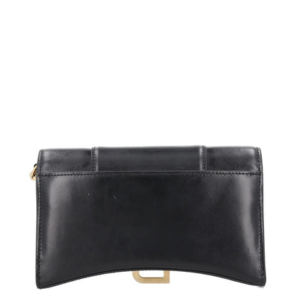 BALENCIAGA Womens Shoulder Bag Black Leather Gold Hardware Size XS RRP 1250 — View 3