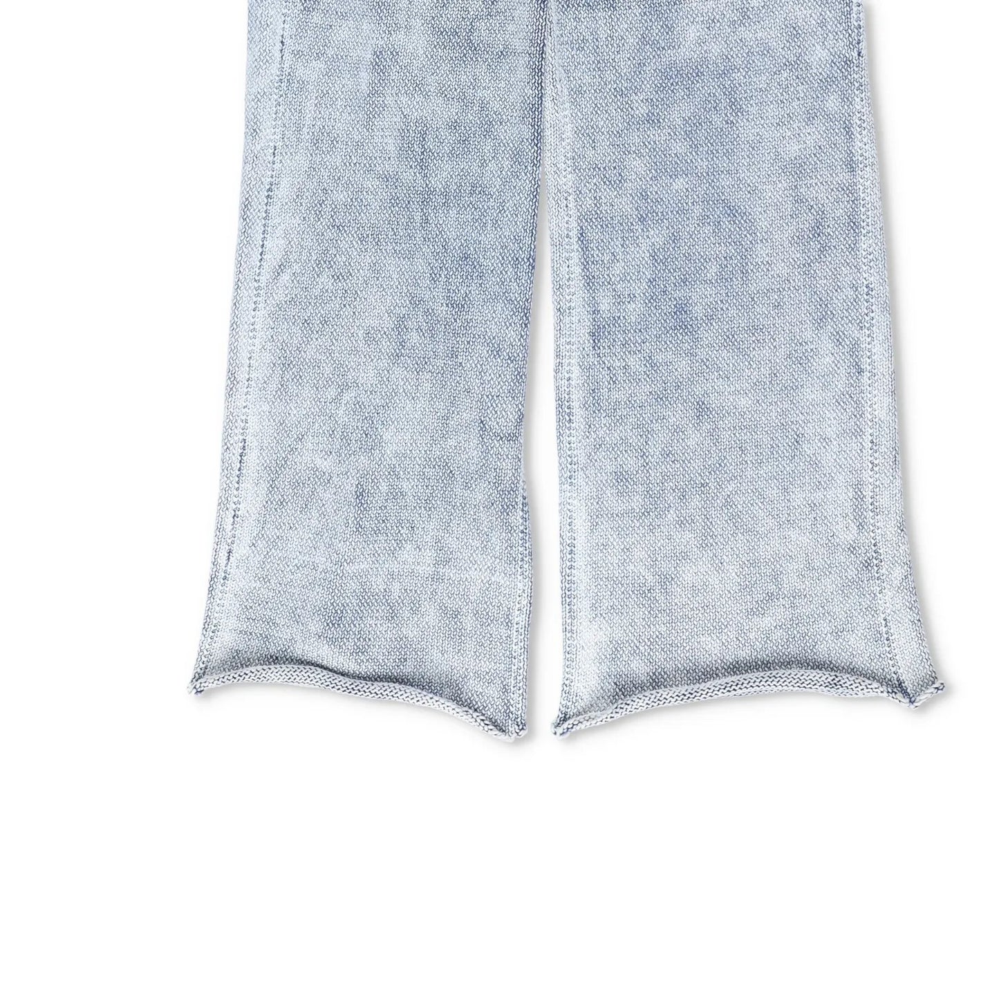 AYA MUSE Womens Beren Mid Waist Wide Leg Knit Trousers Blue Size M RRP 422 — View 4