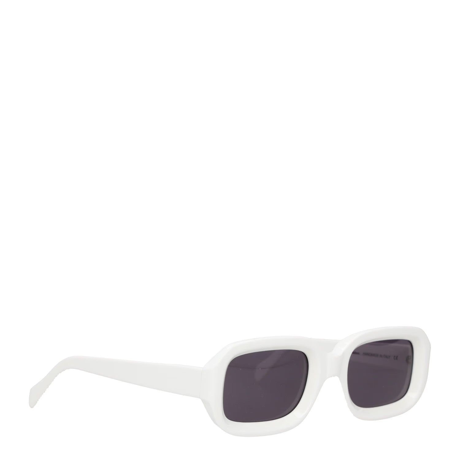 ILLESTEVA Womens Square Sunglasses White Acrylic Frame Dark Lens One Size RRP225